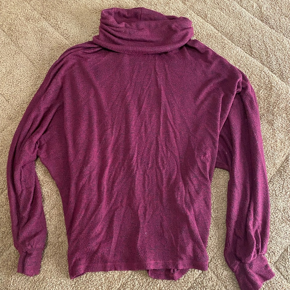 Purple Turtleneck Sweater